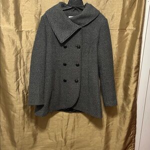 Jessica Simpson Black and Gray Trench Coat